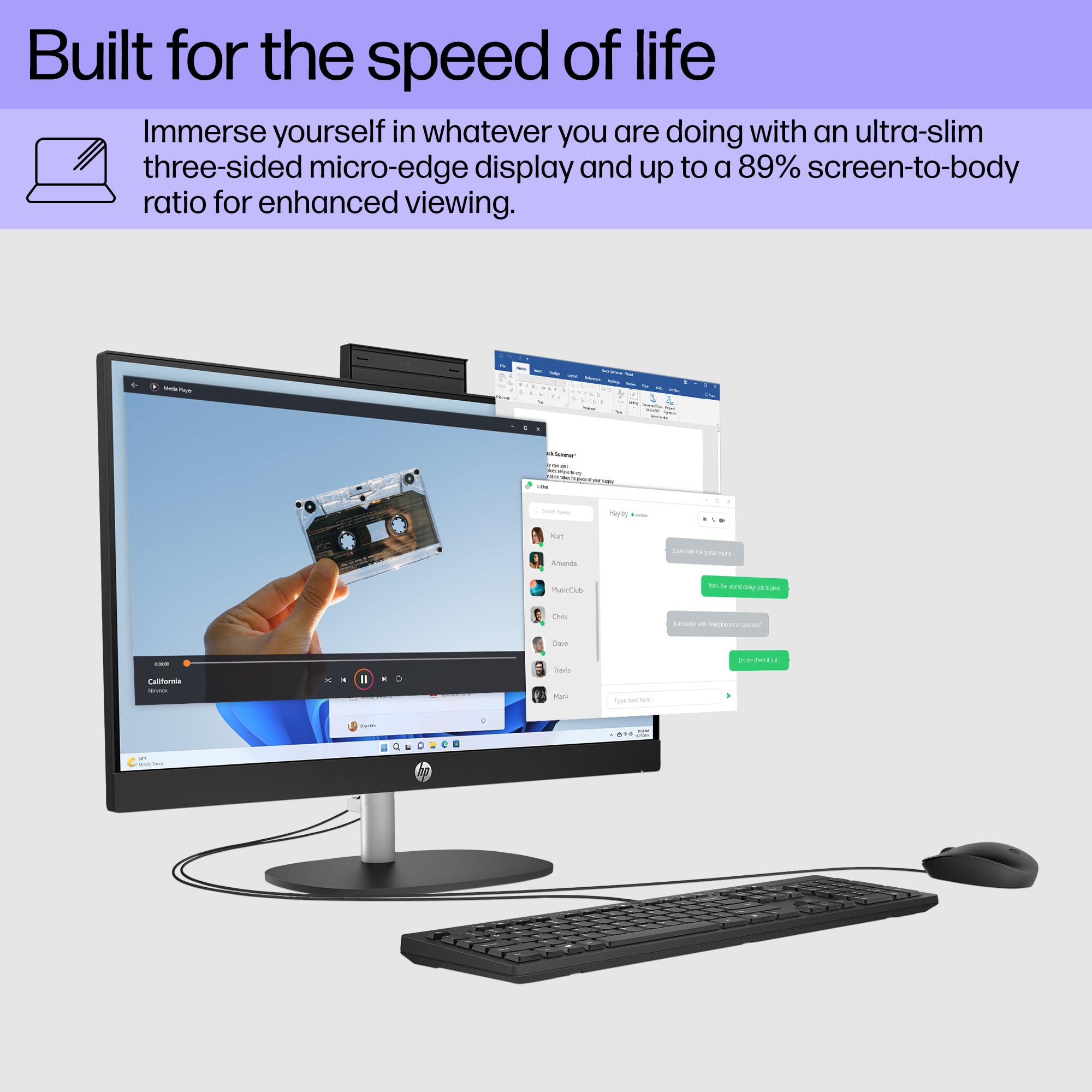 Amazon.co.jp: HP 24インチオールインワンデスクトップPC、FHD
